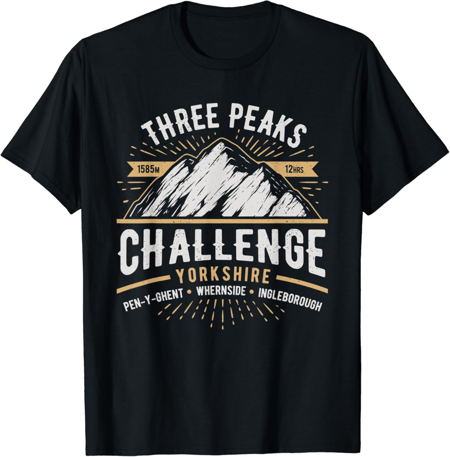 Yorkshire 3 Peaks Challenge The Mountain Three Peaks TShirt Amazon